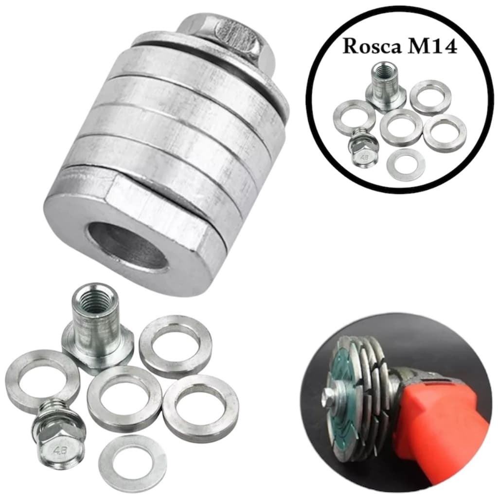 Adaptador Prolongador Multi Disco Rosca M14 Lixadeira E Esmerilhadeira