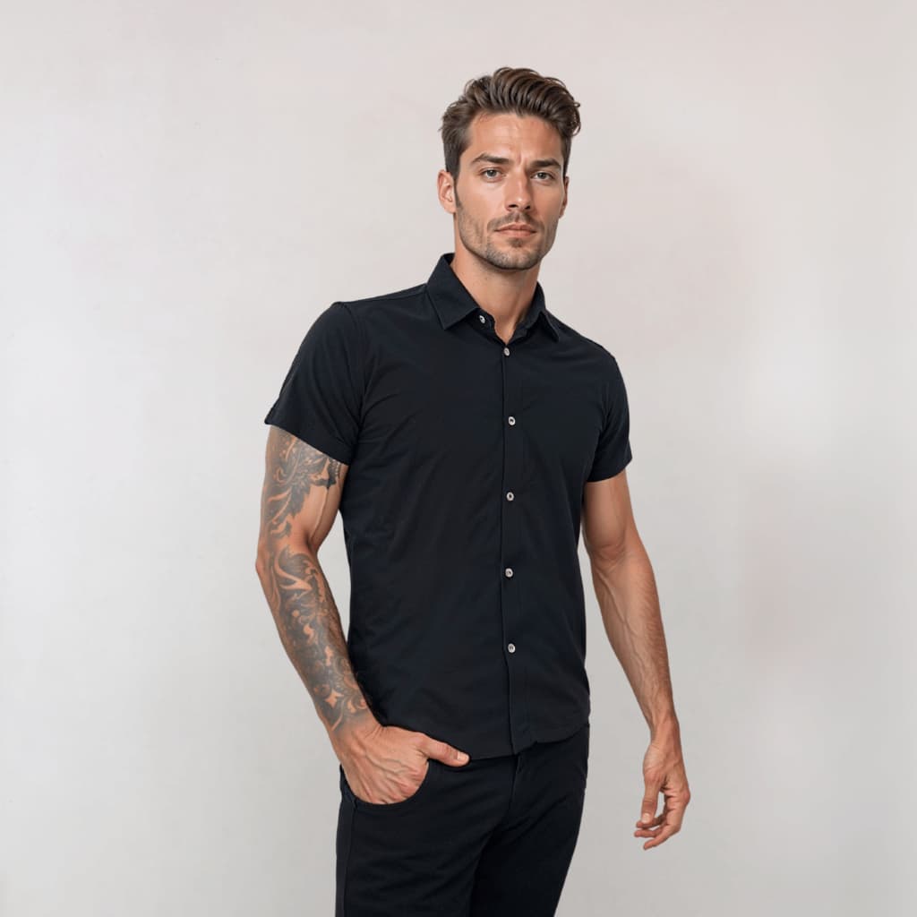 Camisa Social Social Slim Casual Microleve Elegante Slim Fit Masculina
