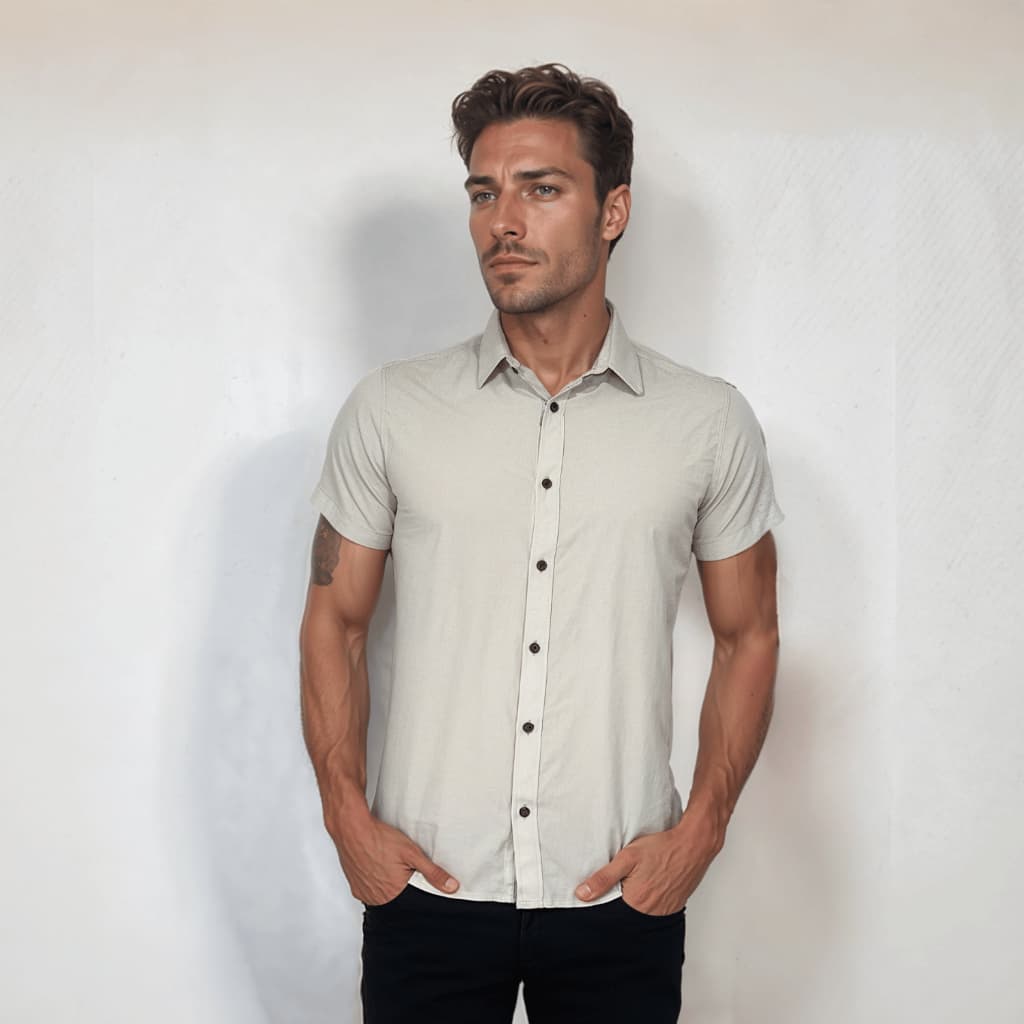 Camisa Social Slim Casual Microleve Elegante Slim Fit Masculina