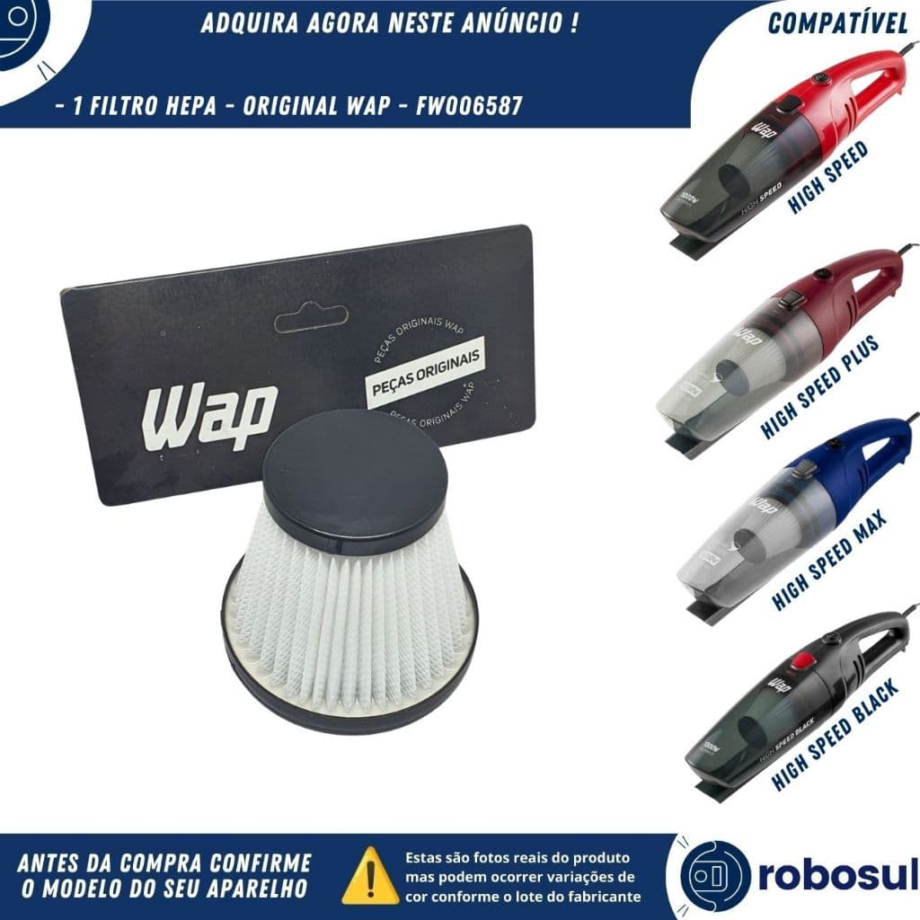 Filtro Hepa Lavavel Original Wap High Speed - Fw006587