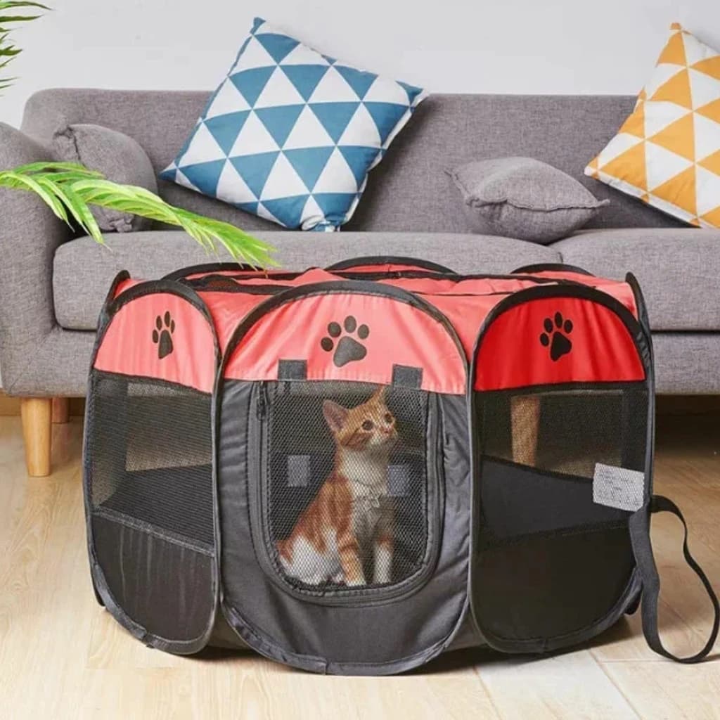 Cercado Delimitador Dobrável Casinha Pet Cachorro Gato Cerca Pet Casinha Cercadinho Dormitorio