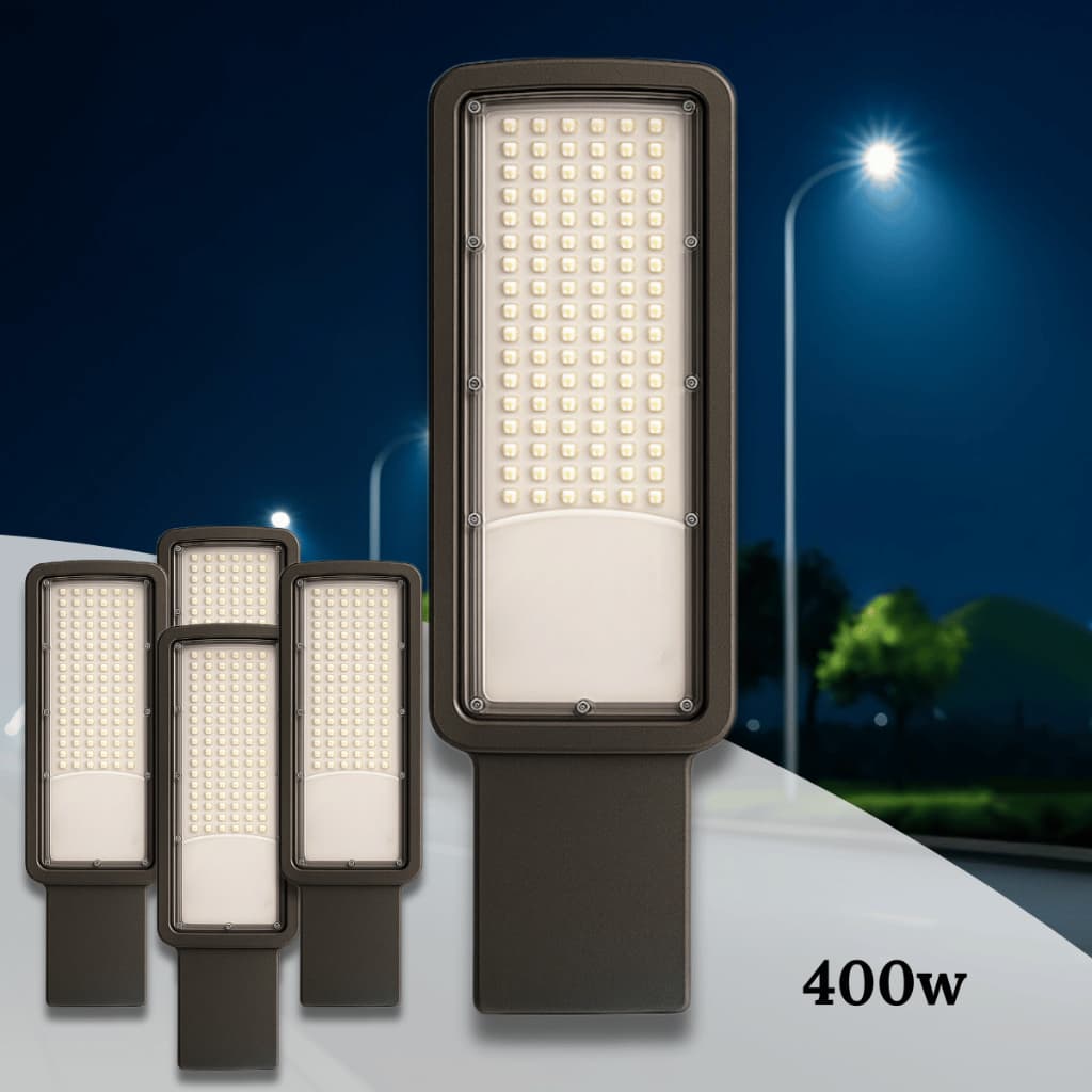 Kit 5 Lâmpada de Poste Luminária Pública Bivot Branco-frio LED 400w Iluminação de LED