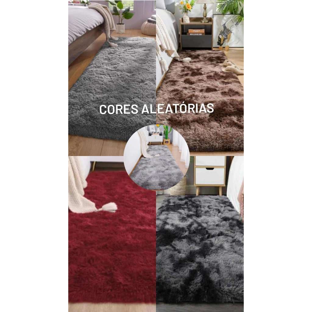 Tapete Hipoalergênico de Poliéster Antiderrapante – Macio, Confortável e Ideal para Sala ou Quarto
