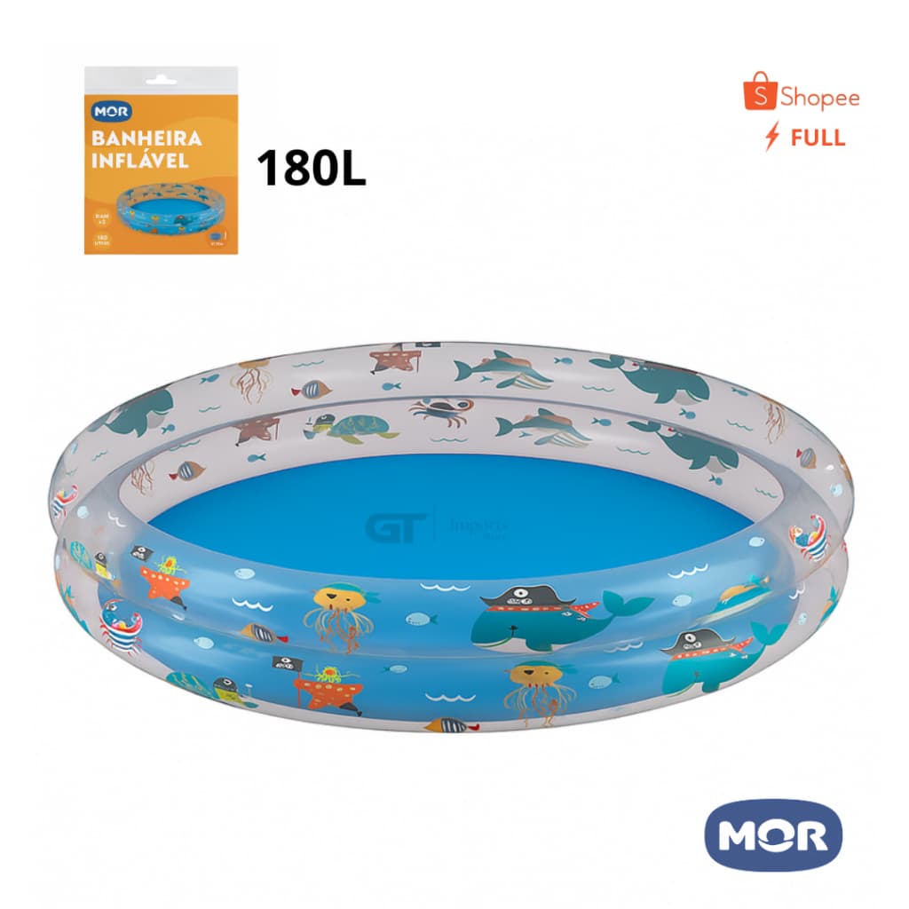 Piscina banheira infantil inflável 180 Litros redonda - Mor