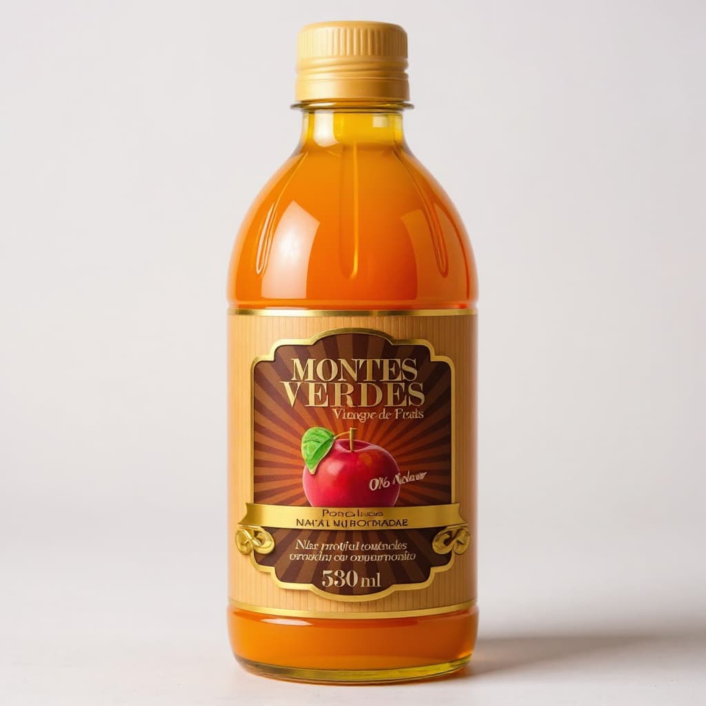 Vinagre de Maçã Montes Verdes 530ml Natural e Saudável