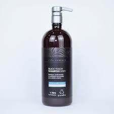 Shampoo Preto De Tintura De Cabelo Preto 3 Em 1 Shampoo Tonalizante Touch 3x1  1000 ml Hidratante
