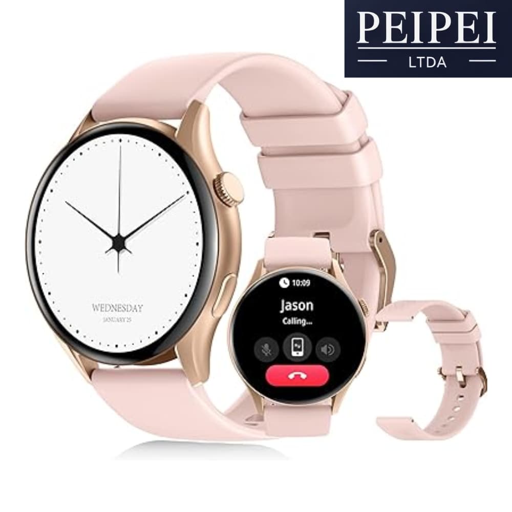Smartwatch PEJE ZW10-AMD-Relógio Smartwatch AMOLED 1.43",À Prova d'Água IP68+ Pulseira Extra