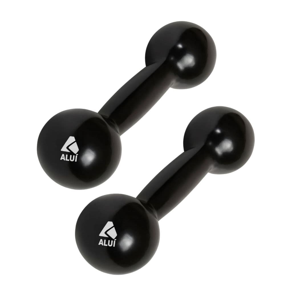 Kit 2 Halter Bola 10Kg Emborrachado Musculação Academia Alui