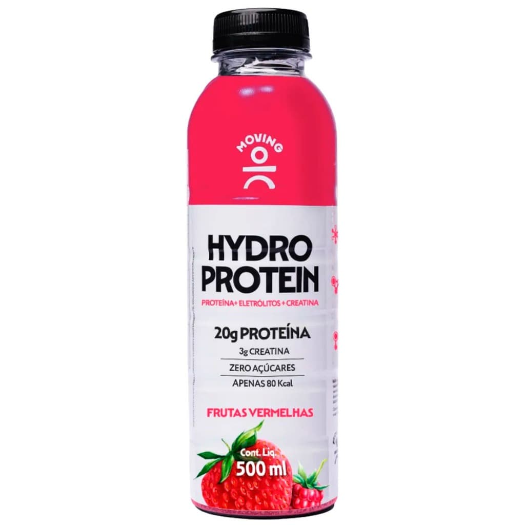 Isotônico Hydro Protein Moving -Sabor Frutas Vermelhas - 500ml Zero Açúcares