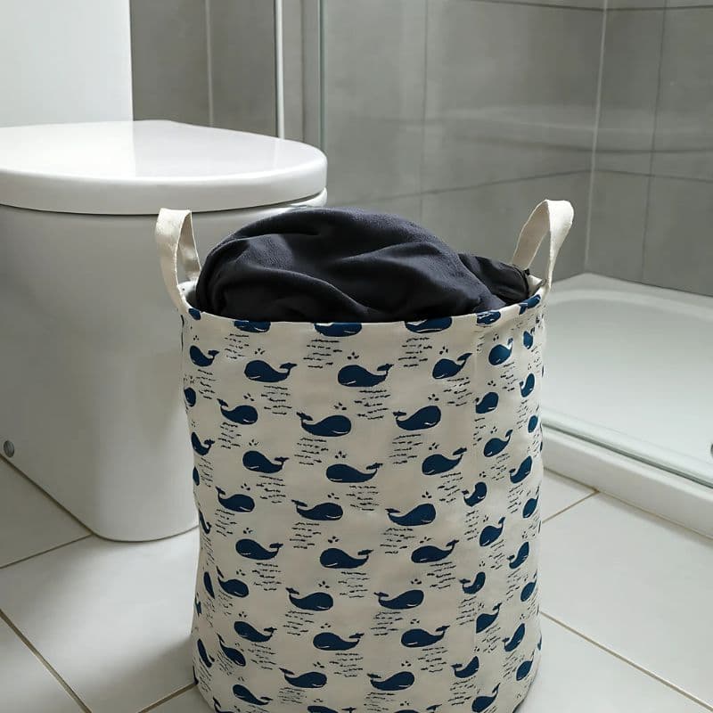 Cesto Organizador Dobrável Roupa Suja Brinquedos Multiuso Impermeável para Banheiro