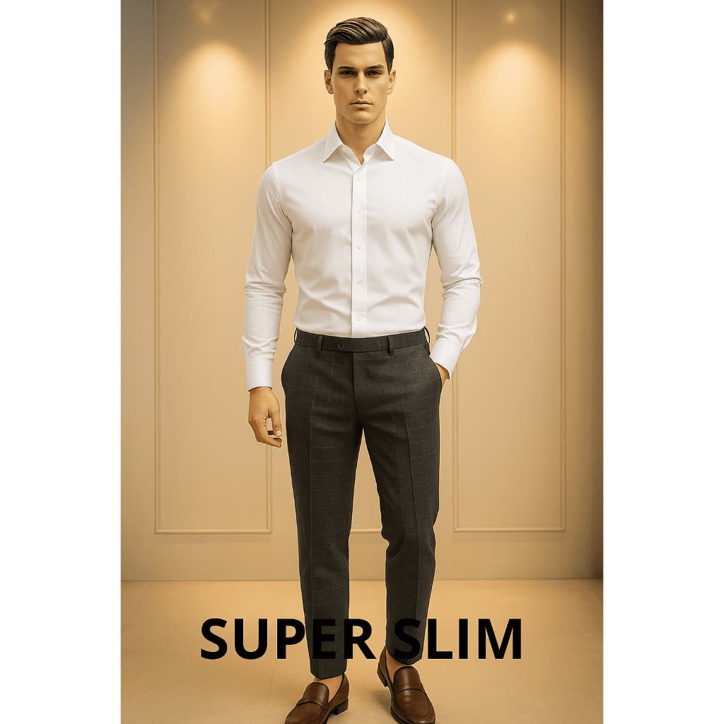 Camisa Social Branca Fio Trabalhado Super Slim Gola Dura Punho Reforçado Tamanho 3 medidas no anúncio