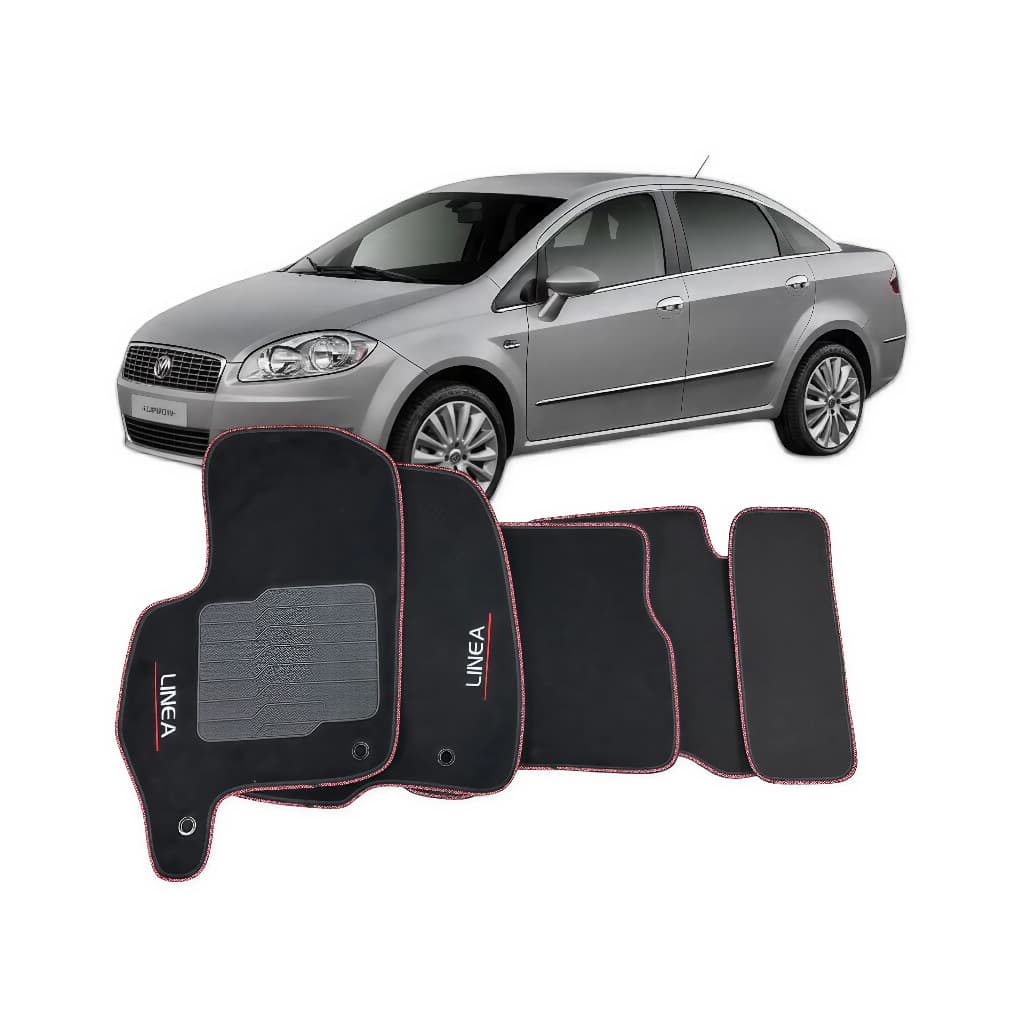 Jogo Tapetes Adaptável Automotivo Fiat Linea 2013 Em Diante Carpete