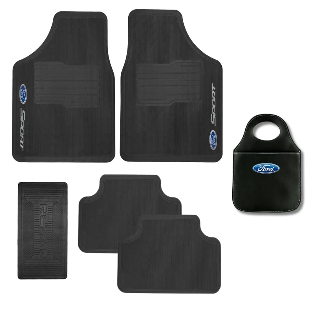 Tapete Automotivo Ford Personalizado E Lixinho Automotivo Couro Sintético Personalizado Ford