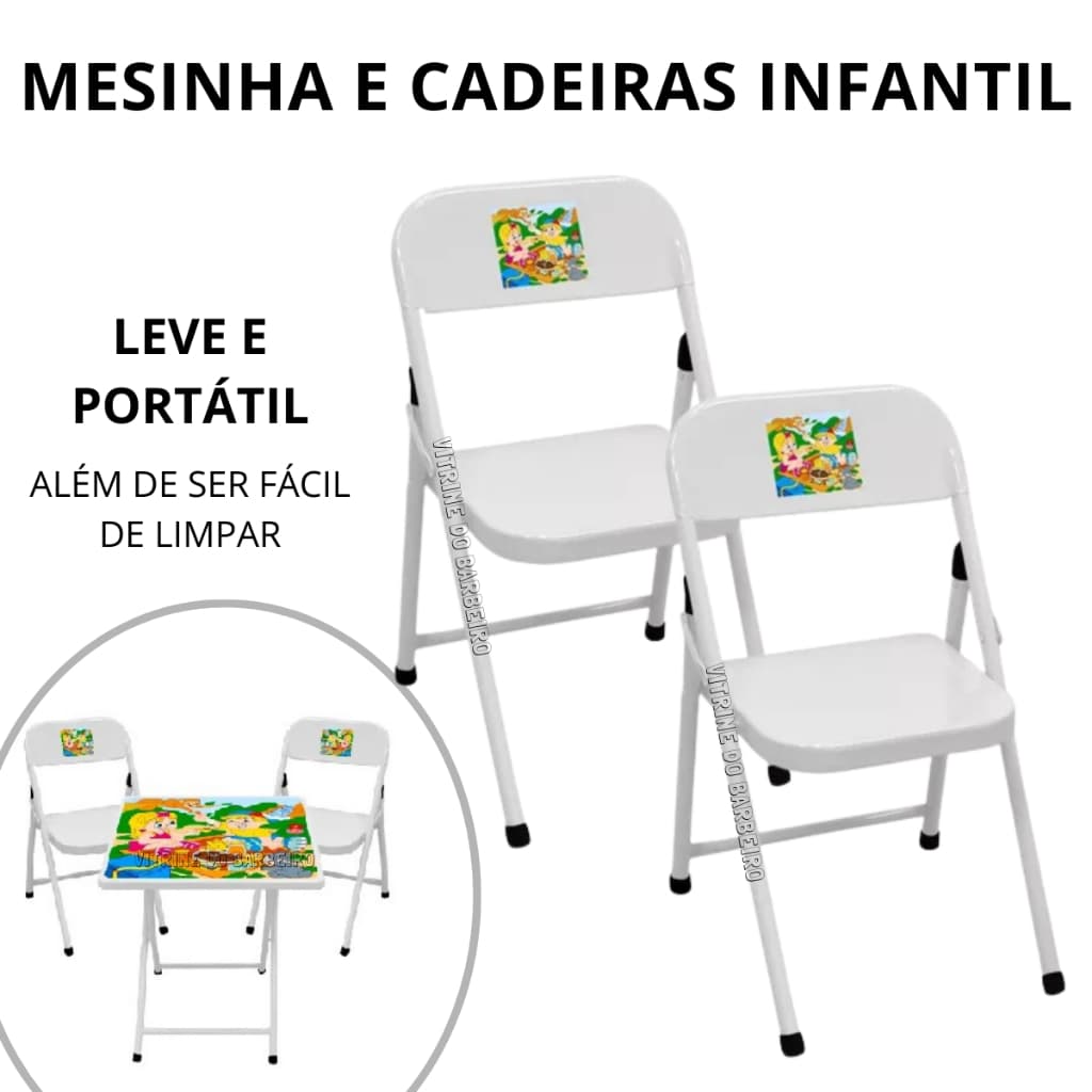 Mesinha Para Crianças Com 2 Cadeiras Diversão Desenho Lazer!