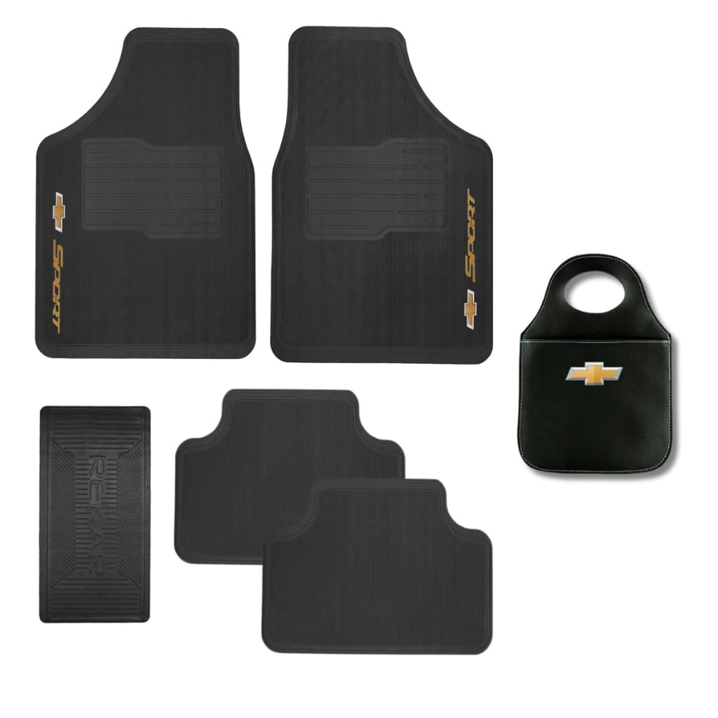 Tapete Automotivo Chevrolet Personalizado E Lixinho Automotivo Couro Sintético Chevrolet
