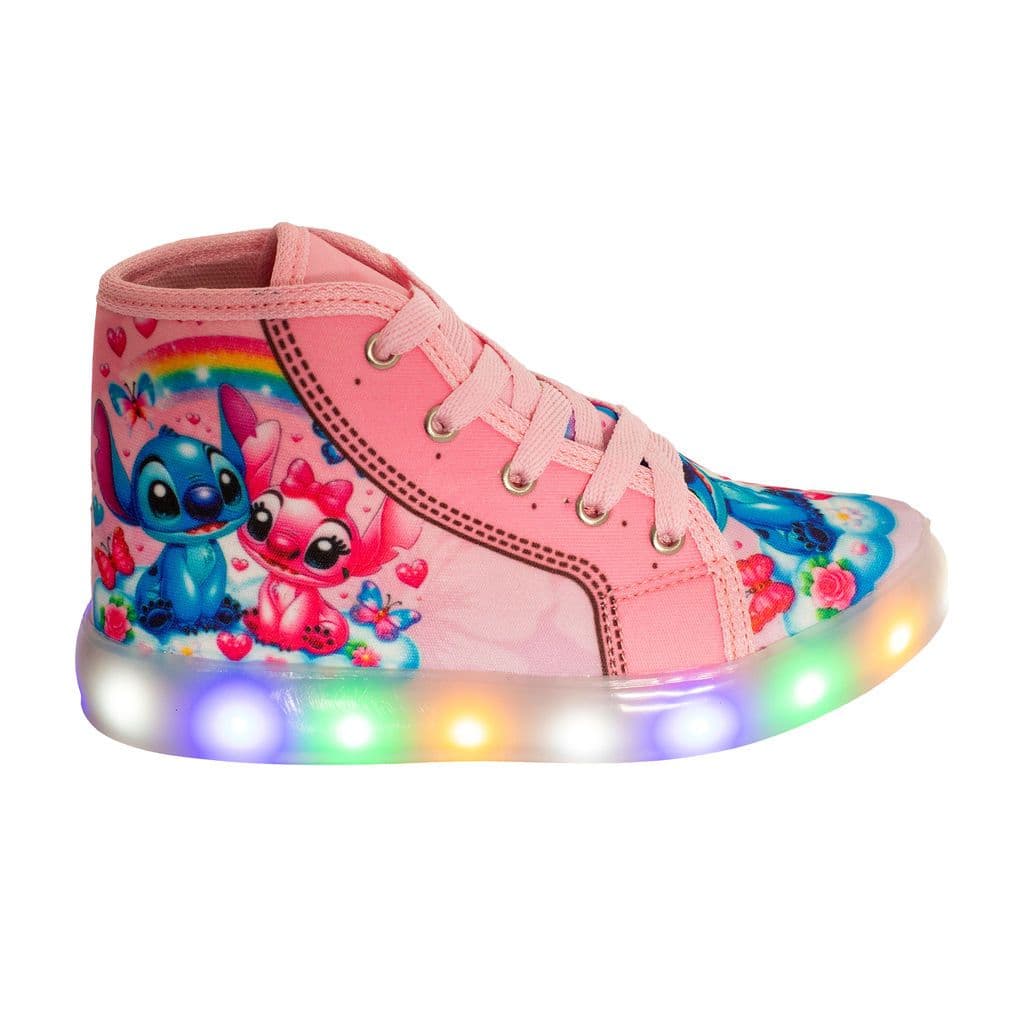 Bota Led Estiloso Infantil Feminino Confortável Leve Macio Para Meninas