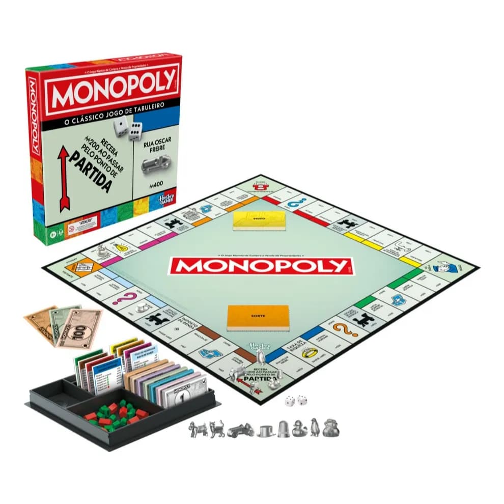 Jogo De Tabuleiro Monopoly Classico Refresh Hasbro O Classico Jogo De Tabuleiro Para Todo Familia