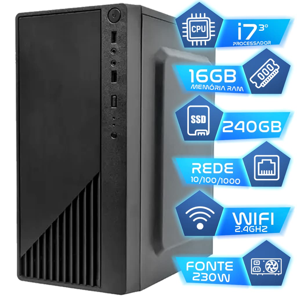 Pc Computador I7 3° Intel Core Ssd 240gb Memoria 16gb