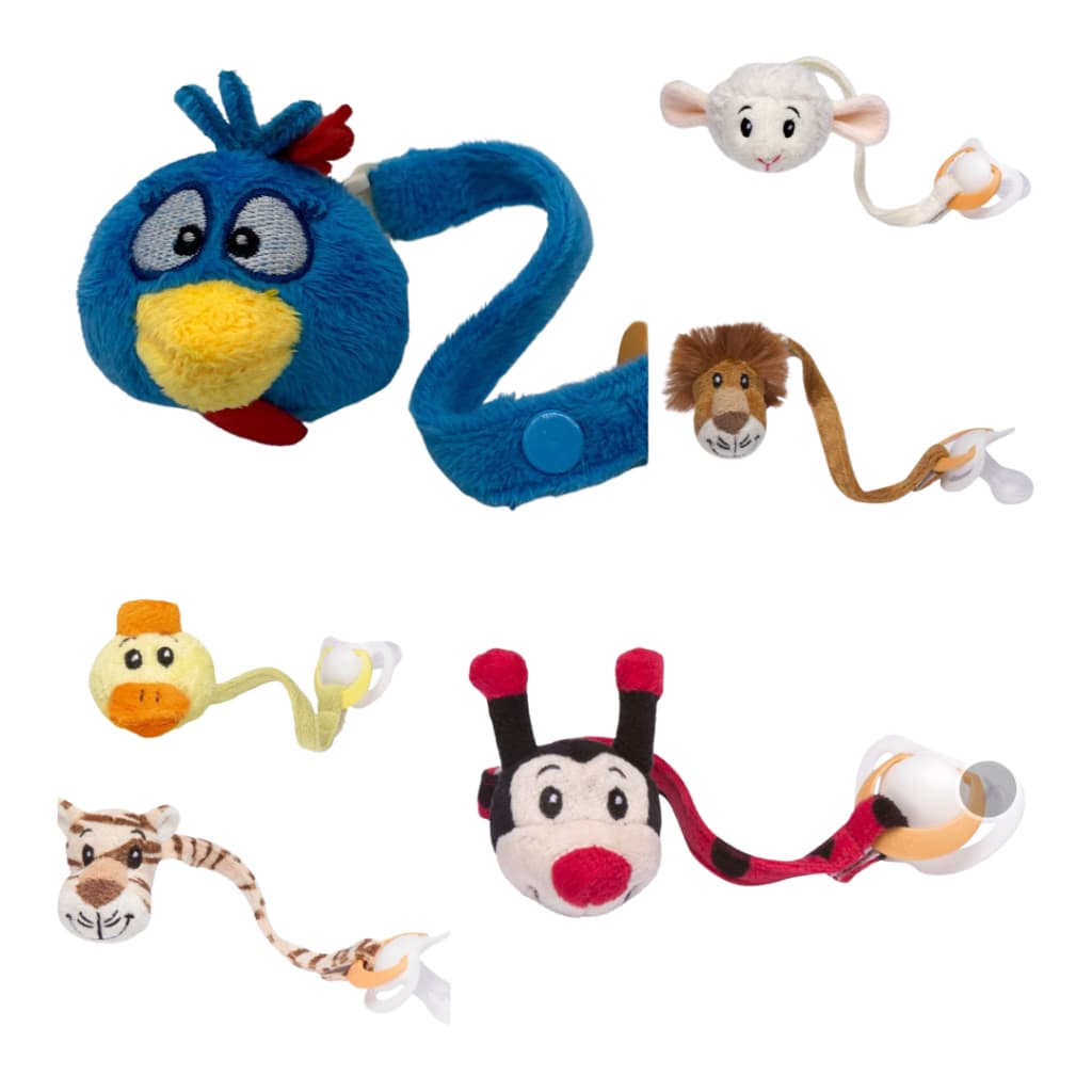Prendedor de Chupeta em Plush Sonho de Luz Bichinhos  (Safary of Angels)
