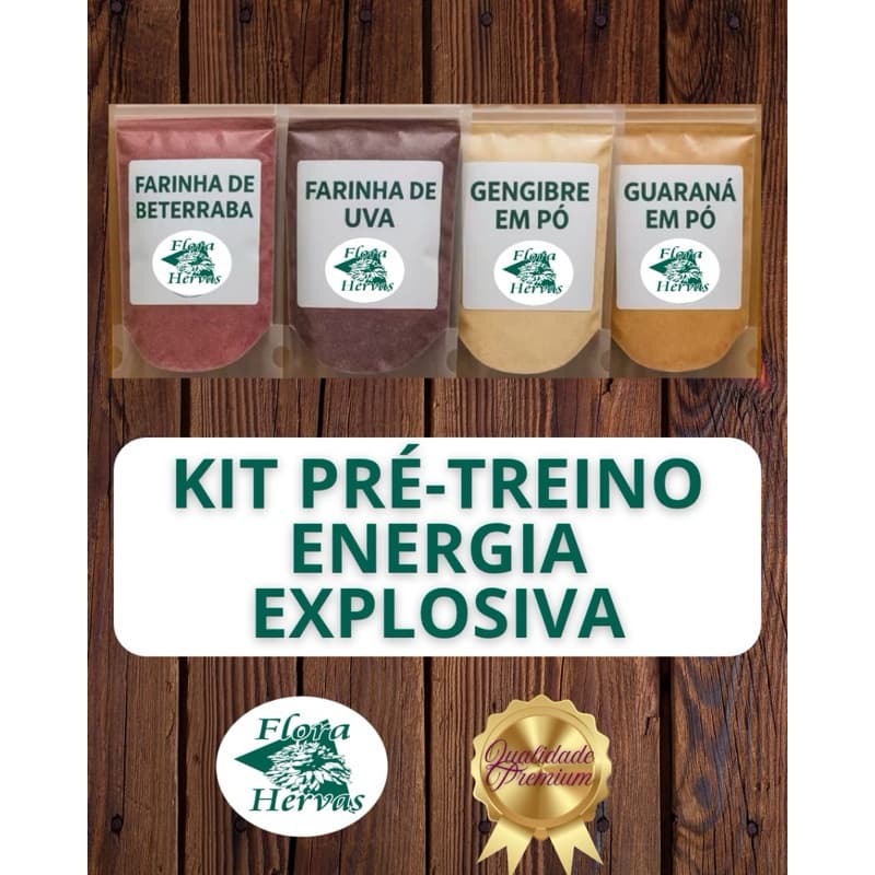 KIT PRÉ TREINO NATURAL- UVA - BETERRABA-  GENGIBRE - GUARANÁ