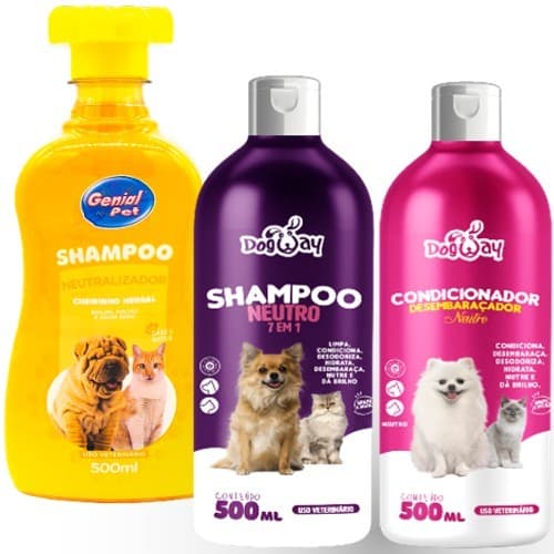 Shampoo Neutraliza Mau Odor Elimina Odores Shampoo, Neutro 7 em 1 E Condicionador Para Cachorro e Gato