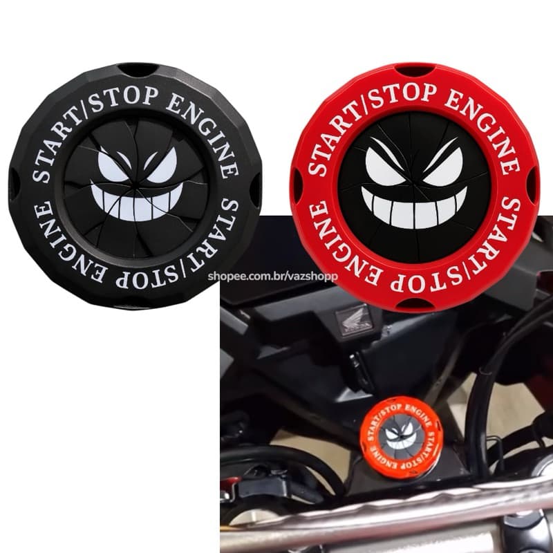Capa Ignição Moto Botão Start/Stop Carro Universal