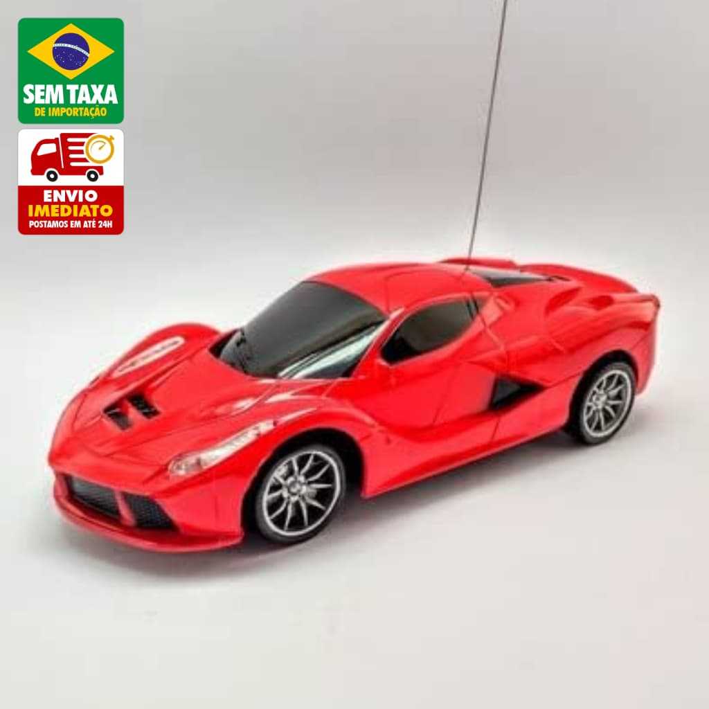Miniatura Ferrari Carrinho de Controle Remoto Infantil Esportivo 19cm Escala 1:16