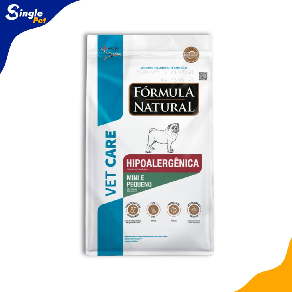 Ração Fórmula Natural VetCare Cão Porte Pequeno Hipoalergênica Cachorro Alérgico 2kg