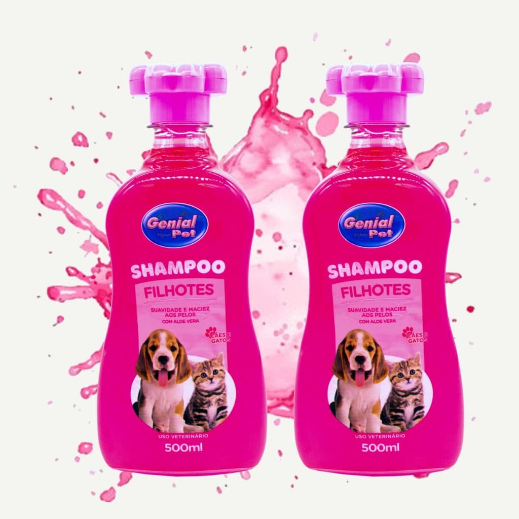 Shampoo Pet Shop para Cachorro e Gato Pet Genial Filhotes - 500 ml