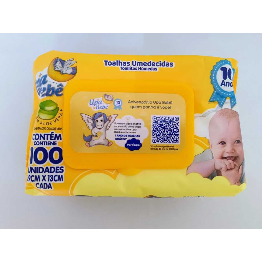 LENÇO UMEDECIDO UPA BEBE COM 100UN