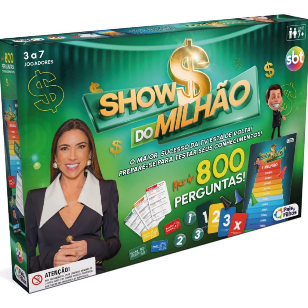 Jogo Show Do Milhão Diversão Garantida e Muito Conhecimento Para Toda Família Sucesso da TV  Direto Pra Sua Casa