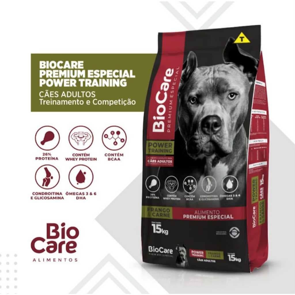 Biocare Premium Especial Power Training Frango & Carne 15kg