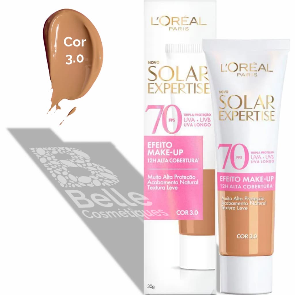 Protetor Solar Expertise Efeito Make-Up FPS70 Cor 3.0 - 30g - L`oréal Paris
