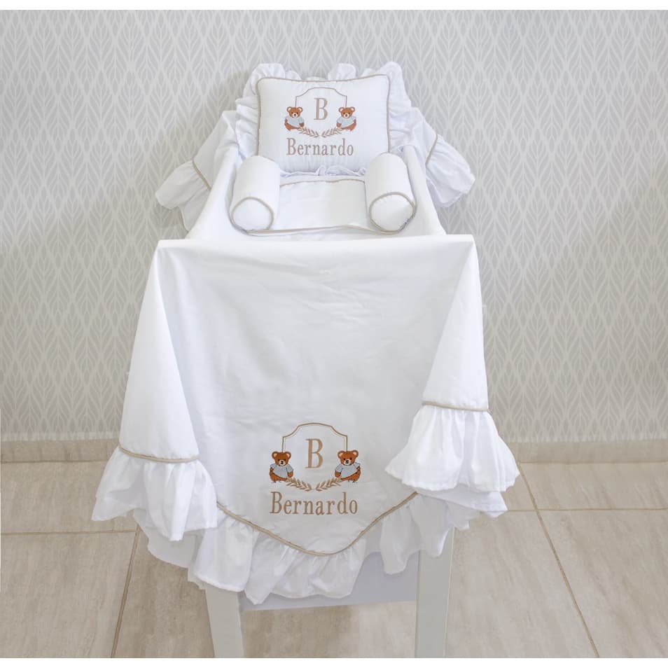 Kit Leito Maternidade 100% Algodão -  2 Peças e 3 Peças - Bebê Menina Menino –  Recém-Nascido | GC