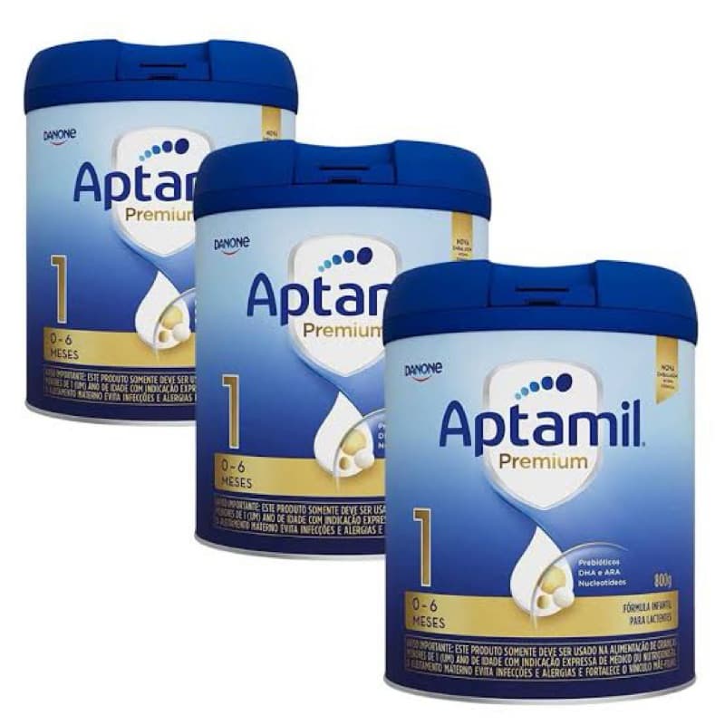 Leite Infantil Aptamil 1 Premium 800g – Kit com 3 Latas