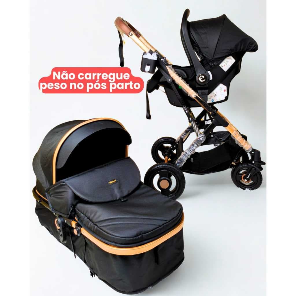 Kit Carrinho de Bebê com bebê conforto, Amortecedores,Modelo Belecoo, europeu Luxo +brinde, até 35kg