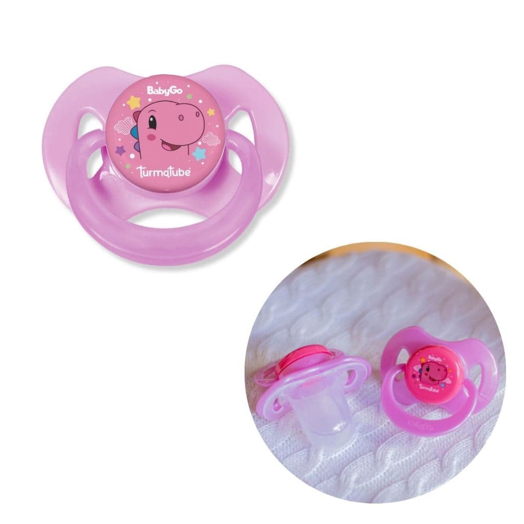 Chupeta T1 TurmaTube ViihTube Rosa Ortodôntica BabyGo