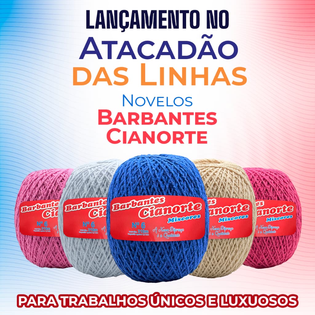LANÇAMENTO - Novelo Barbante 6 Fios Colorido 310 Metros Para Crochê Artesanato Tricô Macramê - Promoção Barato