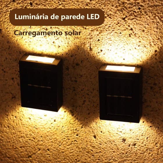 Luminária De Parede Solar Com Sensor À prova d'água Adequado Para Jardin Ar livre LED Luz fria/Luz quente/multicolorido