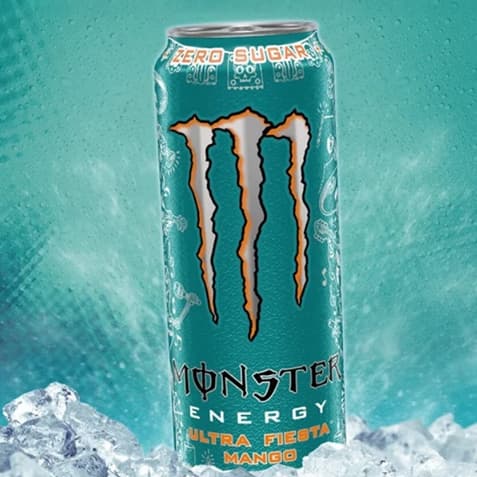 Energético Novo Lançamento Monster Ultra Fiesta Mango Zero Açúcar Lata 473ml 6 unidades Fardo Energy
