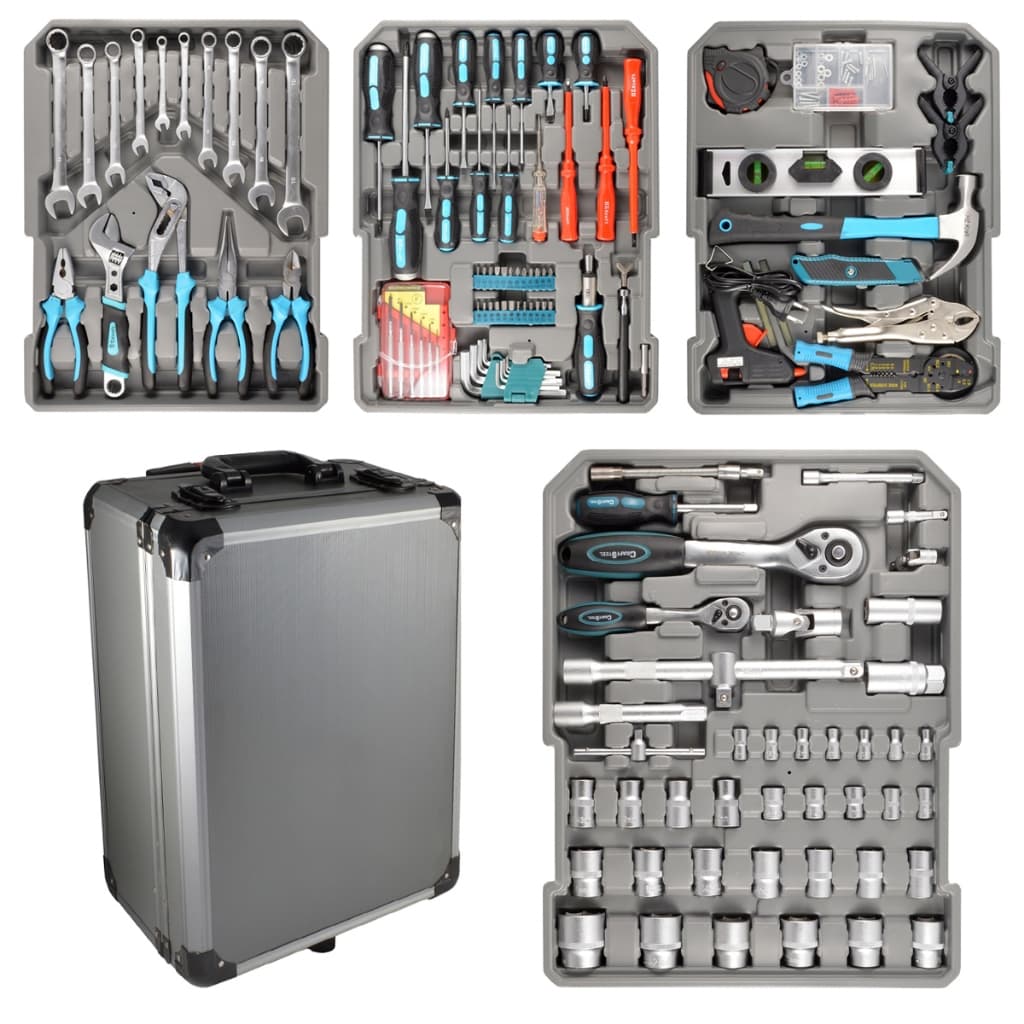 Kit Ferramentas Com Maleta 186 Peças Chave Catraca, Soquete e Combianda Jogo Profissional