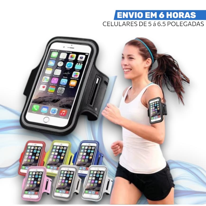 Braçadeira Suporte De Celular Capa De Braço Corrida Treino Caminhada Academia Bicicleta Bike