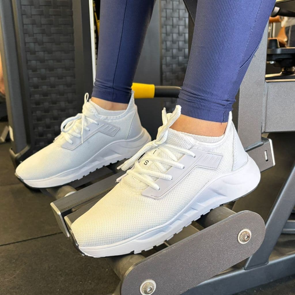 Tênis Feminino Masculino Unissex Tiss Podium Caminhada Academia Branco Preto Esportivo