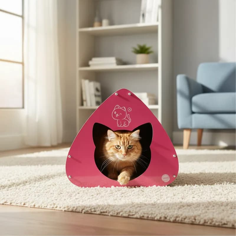 Arranhador Casinha Pet Gatos Papelão 2 Rampas