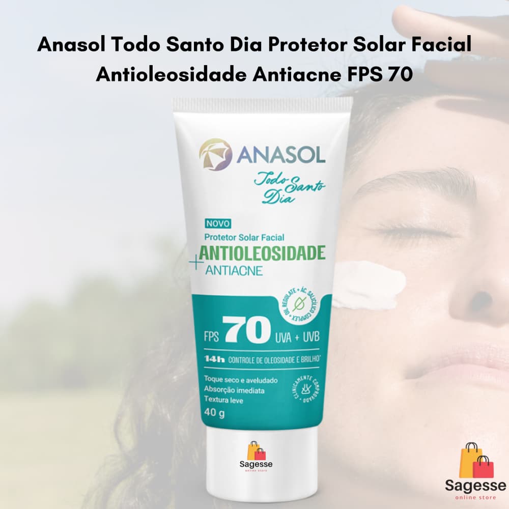 Antioleosidade Antiacne FPS 70 - Anasol Todo Santo Dia Protetor Solar Facial