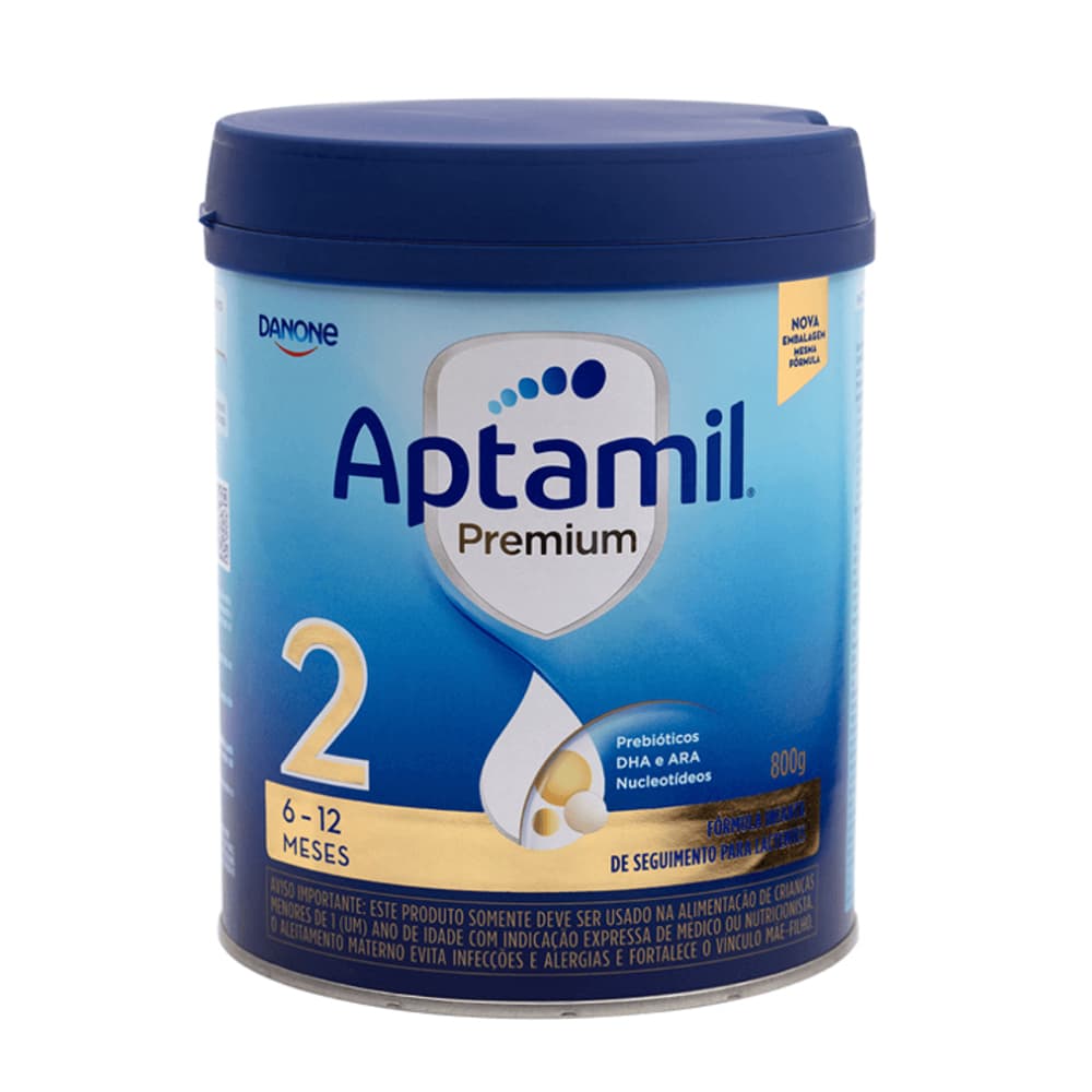 Aptamil Premium Fórmula Infantil 800g - Bebês 6 a 12 Meses com DHA, ARA e Prebióticos