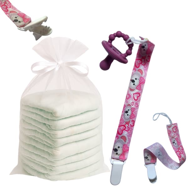 Fralda RN para Bebê Reborn – Suave, Decorada e Realista + PRENDEDOR CHUPETA BEBE REBORN S/CHUPETA