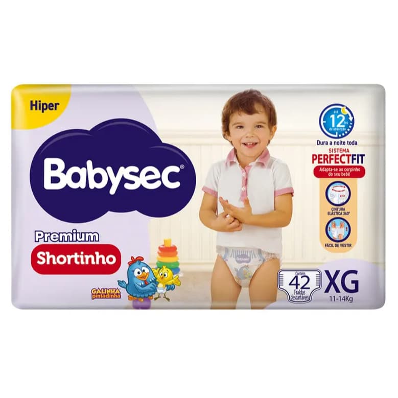 FRALDA BABYSEC SHORTINHO XG - 42UN