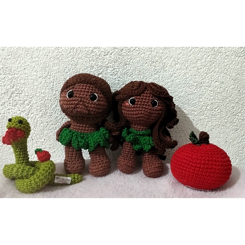 Kit Adão e Eva amigurumi em croche