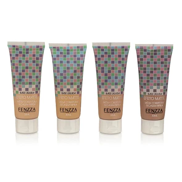 Base Líquida Efeito Matte Maquiagem - Fenzza 30ml